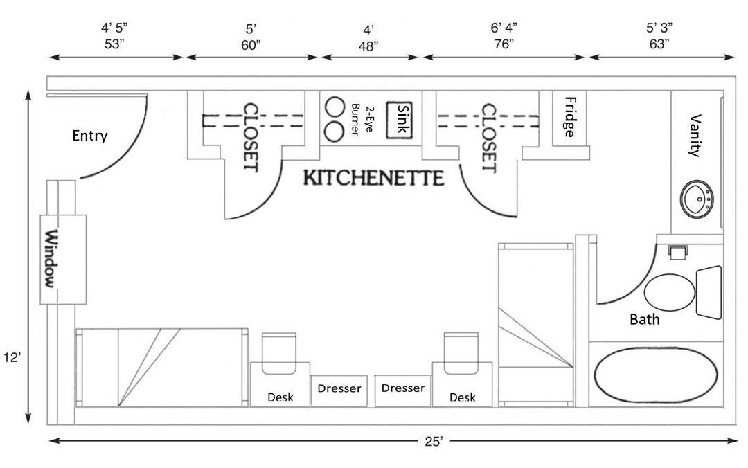 Delta Room for 2 with Kitchenette