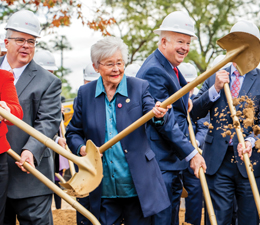 President Bonner at groundbreaking ceremony with Governor Ivey.